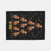 Camel Santa Hat Xmas Lights Mannen Vrouwen Kerst T Fleece Deken (Voorkant (Horizontaal))