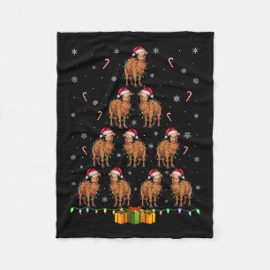 Camel Santa Hat Xmas Lights Mannen Vrouwen Kerst T Fleece Deken