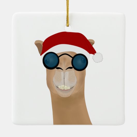 Camel Santa Ornament (Achterkant)