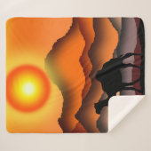 Camel Sherpa Blanket Beauful Sunset Deken (Voorkant (horizontaal))