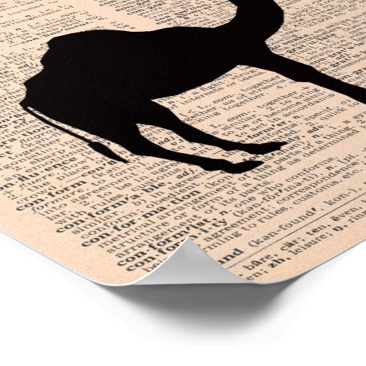 Camel Silhouette  Dictionary Nursery Art Poster (Hoek)