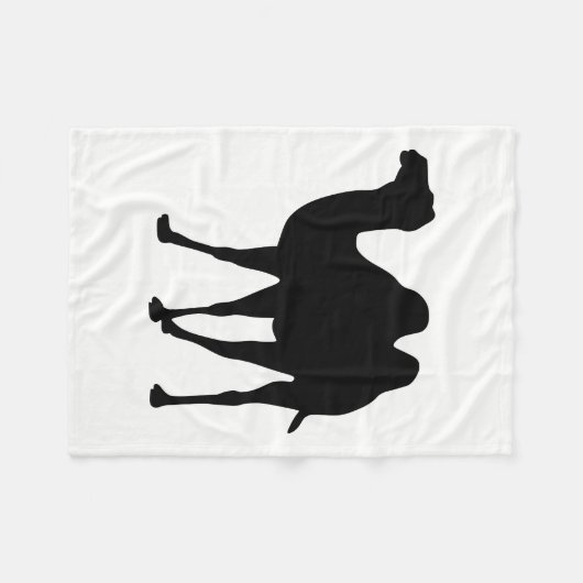 Camel Silhouette Fleece Deken (Voorkant (Horizontaal))