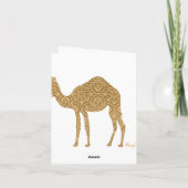 Camel Silhouette Persoonlijke Notecard Notitiekaartje (Achterkant)