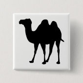Camel Silhouette Vierkante Button 5,1 Cm (Voorkant)