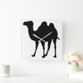 Camel Silhouette Vierkante Klok (Huis)