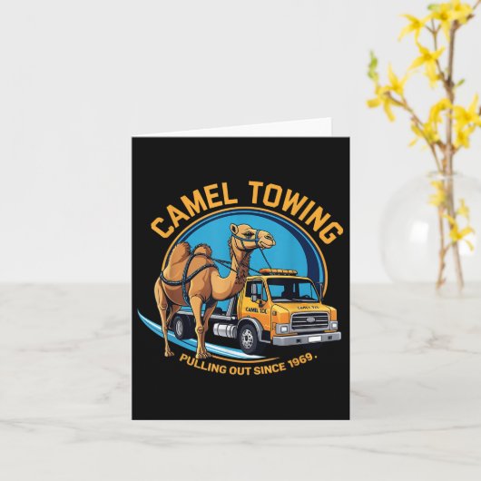 Camel sleepontwerp - Retro sleepwagen met grafisch Kaart (Gele Bloem)