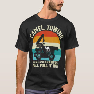 Camel Slepen Retro Volwassen Halloween Humor Gezeg T-shirt