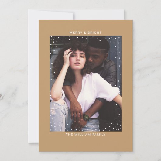 Camel Snowfall | Vrolijk kerstfeest met foto Kaart (Voorkant)