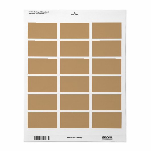 Camel Solid Color Etiket (Full Sheet)