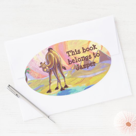 Camel Stationery Ovale Sticker (Envelop)