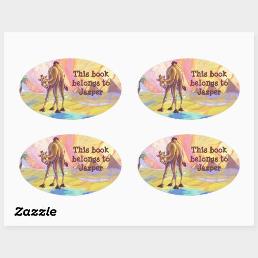 Camel Stationery Ovale Sticker (Vel)