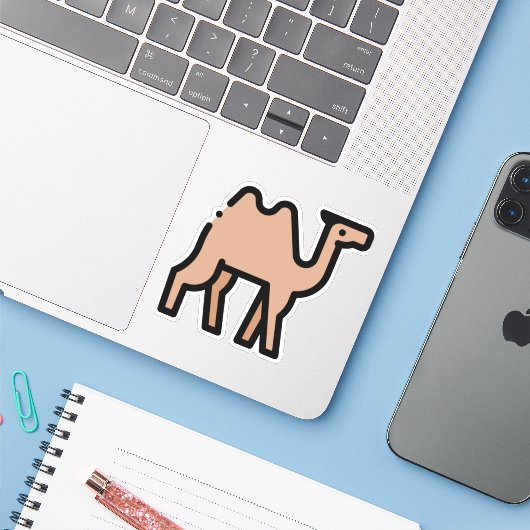 Camel Sticker (Laptop met iPhone)