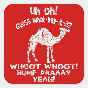 Camel Stickers op dag, verhit tot