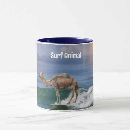 Camel Surfing on a Wave Fun Personal Mug Cup Mok (Midden)