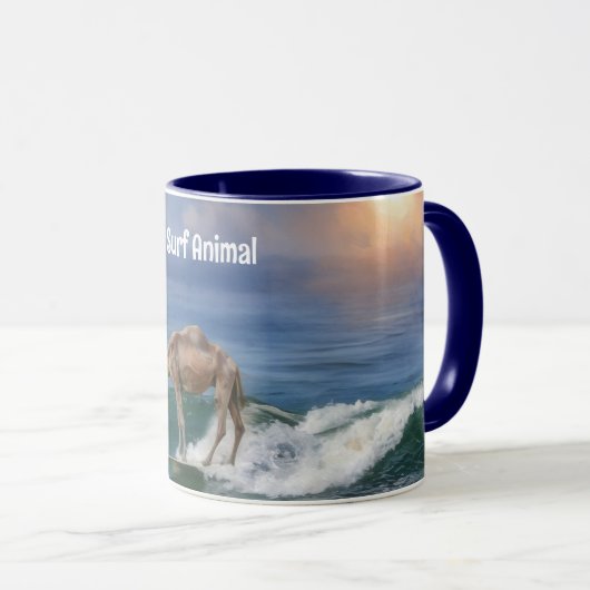 Camel Surfing on a Wave Fun Personal Mug Cup Mok (Voorkant rechts)