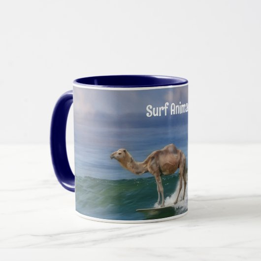 Camel Surfing on a Wave Fun Personal Mug Cup Mok (Voorkant links)