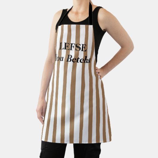 Camel Tan Gestreept Lefse All-over print Schort (Insitu)