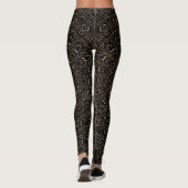 Camel Tan Mandala met elegante symmetrie Leggings (Achterkant)