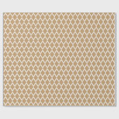 Camel Tan Moroccan Quatrefoil Pattern #4 Cadeaupapier (Vlak)