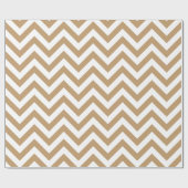 Camel Tan White XL Chevron ZigZag Pattern Cadeaupapier (Vlak)