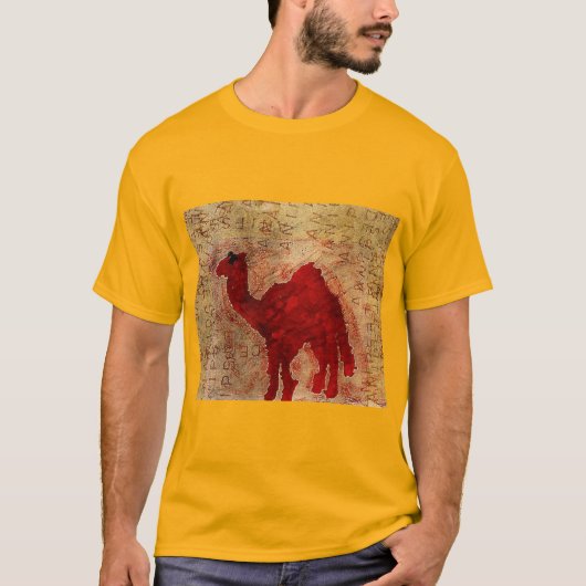 Camel terug naar voren t-shirt (Voorkant)