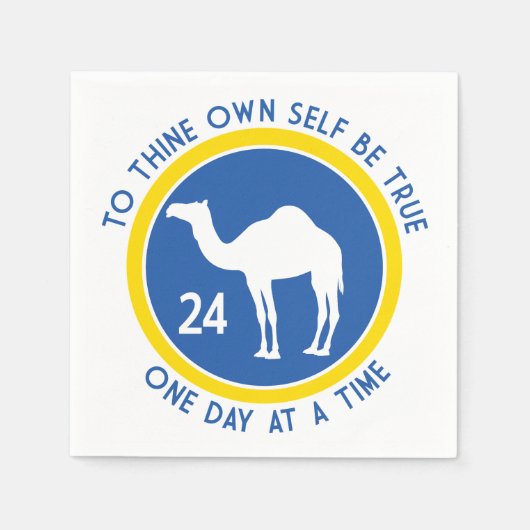 Camel To Thine Own Self | 12 Step Recovery Slogan Servet (Voorkant)