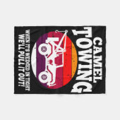 Camel Towing Fun Retro Camel Towing Fun Halloween Fleece Deken (Voorkant (Horizontaal))