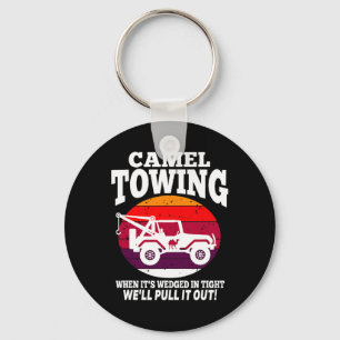 Camel Towing Fun Retro Camel Towing Fun Halloween Sleutelhanger
