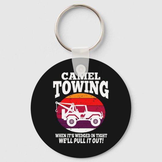 Camel Towing Fun Retro Camel Towing Fun Halloween Sleutelhanger (Voorkant)