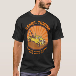 Camel Towing Retro Adult Humor Gezegde Beach Hallo T-shirt