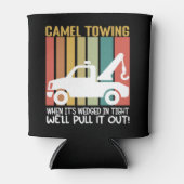 Camel Towing Retro Adult Humor Gezegde Halloween Blikjeskoeler (Voorkant)