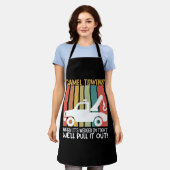 Camel Towing Retro Adult Humor Gezegde Halloween Schort (Gedragen)