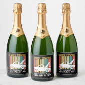 Camel Towing Retro Adult Humor Gezegde Halloween Sparkling Wijnetiket (Flessen)