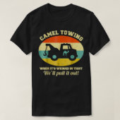 Camel Towing Retro Distress Style Adult Humor SA T-shirt (Design voorkant)