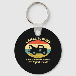 Camel Towing Retro Volwassen Humor Gezegde Fun Hal Sleutelhanger