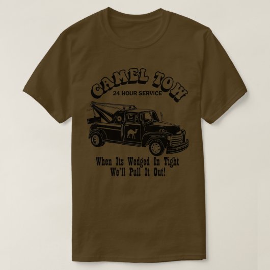 Camel Towing Shirt Tow Truck Adult Humor Camel Tow (Design voorkant)