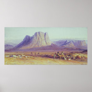 Camel Train, Condessi, Mount Sinai, 1848 Poster