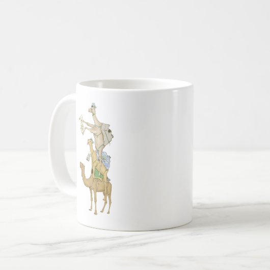 Camel trek grappig piramide koffiemok (Voorkant links)