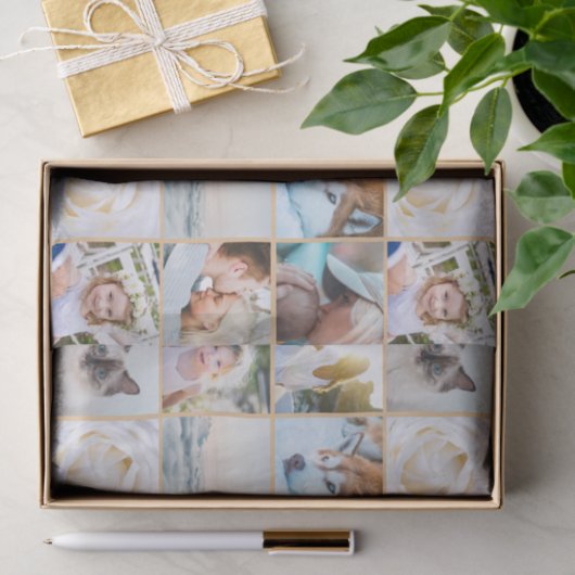 Camel | Uw foto aangepaste raster collage Tissuepapier (Geschenk)