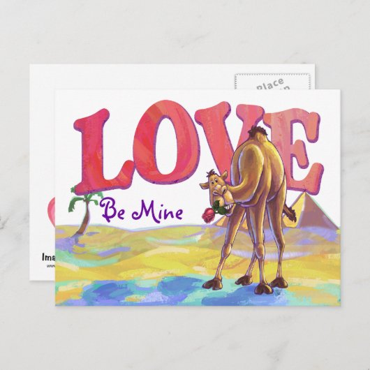 Camel Valentijnsdag Feestdagenkaart (Voorkant / Achterkant)