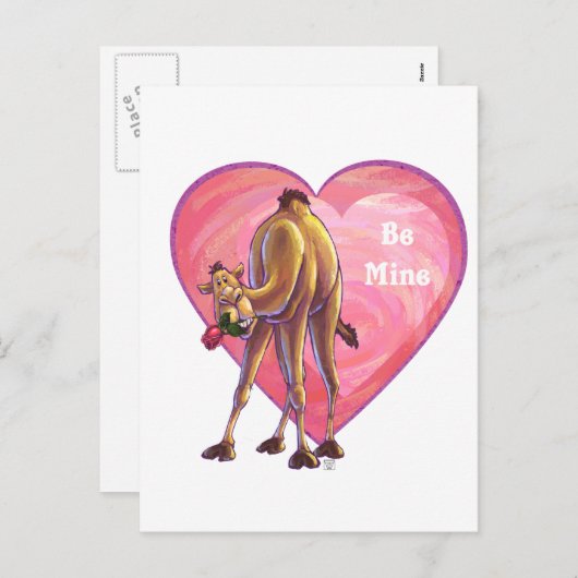 Camel Valentijnsdag Feestdagenkaart (Voorkant / Achterkant)