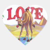 Camel Valentijnsdag Hart Sticker (Voorkant)