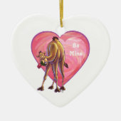 Camel Valentijnsdag Keramisch Ornament (Voorkant)