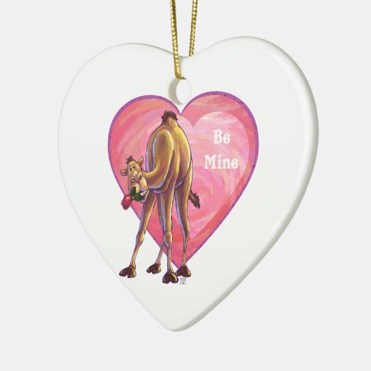 Camel Valentijnsdag Keramisch Ornament (Links)