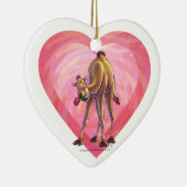 Camel Valentijnsdag Keramisch Ornament (Rechts)