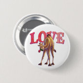 Camel Valentijnsdag Ronde Button 5,7 Cm (Voorkant /achterkant)