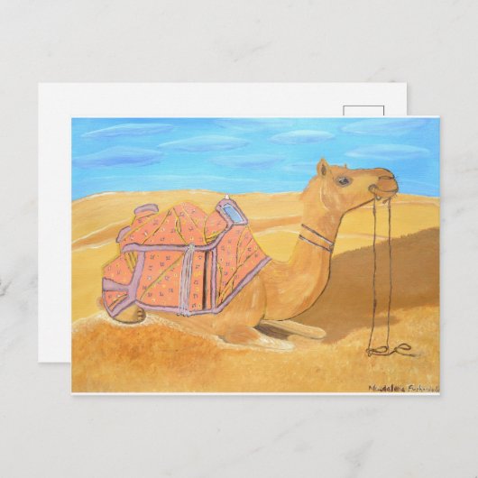Camel verjaardagskaart briefkaart (Voorkant / Achterkant)