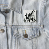 Camel Vierkante Button 5,1 Cm (In situ)