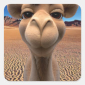 Camel Vierkante Sticker (Voorkant)
