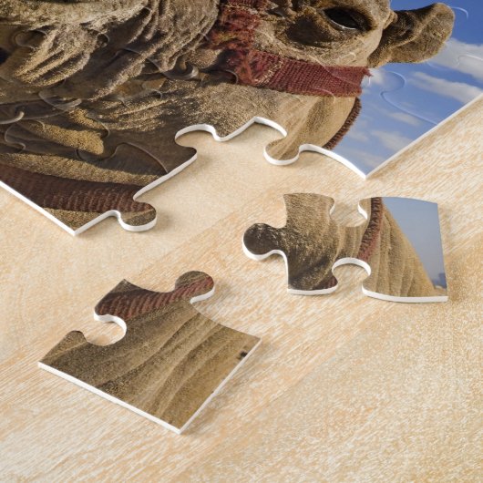 Camel voor de pyramiden van Giza, Egypte; Legpuzzel (Zijkant)